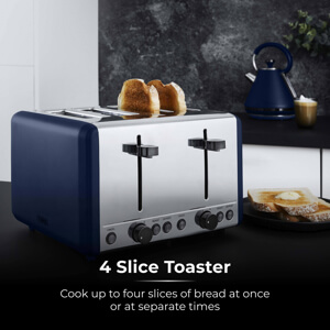 Tower Sera Midnight Blue 4 Slice Toaster